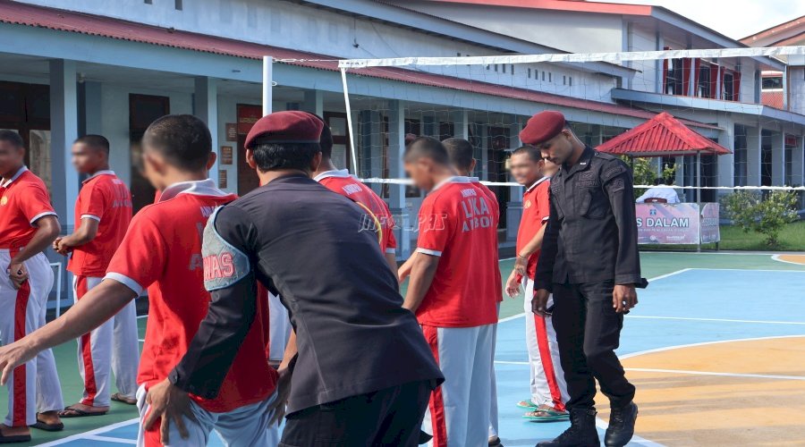 Penggeledahan di LPKA Ambon Lingkungan Pembinaan yang Aman dan Bersih