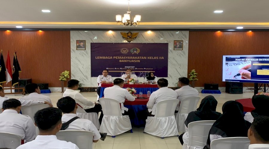 Lapas Banyuasin dan Kanwil Ditjenpas Sumsel Bersinergi Bangun Budaya Antigratifikasi