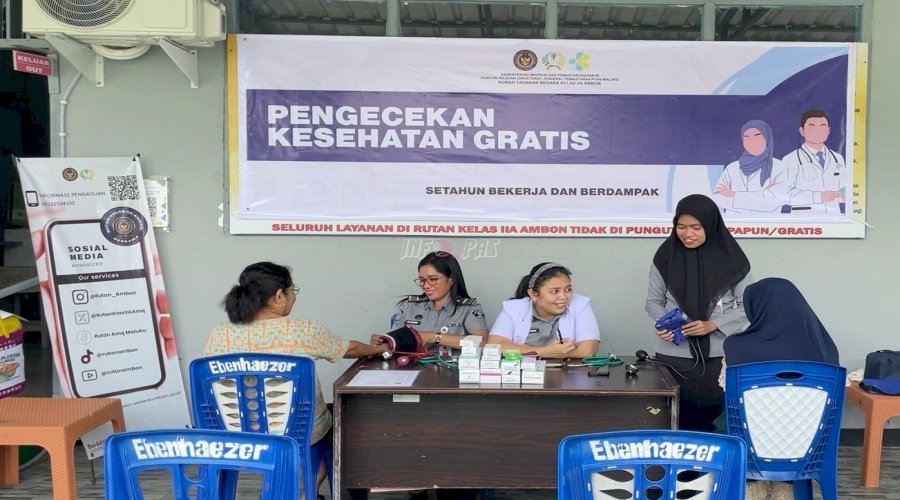 Peduli Kesehatan, Rutan Ambon Gelar Pemeriksaan Gratis bagi Keluarga Narapidana