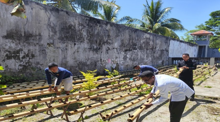 Lapas Geser Perluas Area Budidaya Sayuran Hijau melalui Penambahan Instalasi Bambu Modifikasi dengan Metode Hidroponik