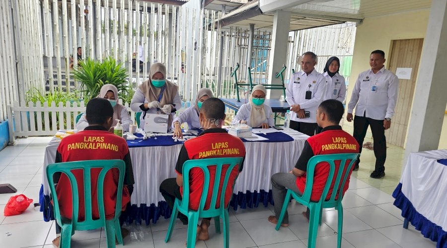 Lapas Pangkalpinang Hadirkan Layanan VCT dan Cek Kesehatan Gratis Warga Binaan
