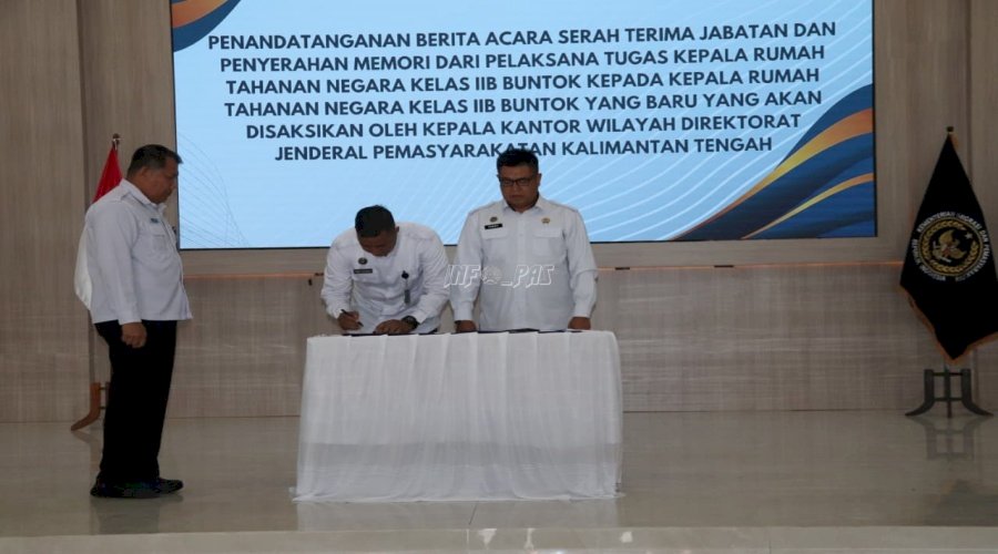 Sertijab Karutan Buntok, Ini Wejangan Kakanwil Ditjenpas Kalteng