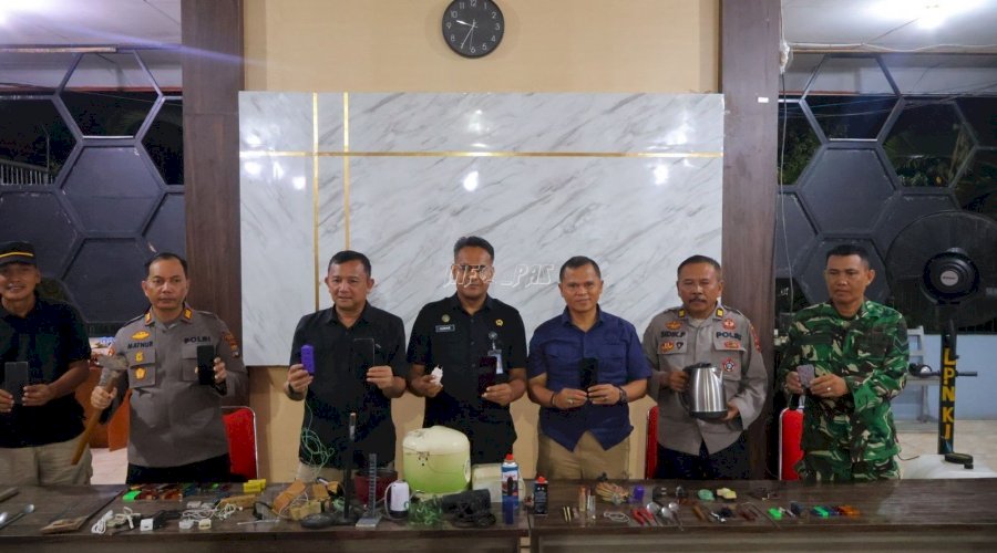 Komitmen P4GN dan Cegah Halinar, Kanwil Ditjenpas Kalsel Razia Gabungan di Lapas Narkotika Karang Intan