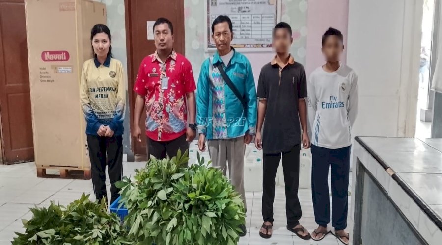 LPKA Medan Serahkan 25 Kg Daun Ubi Produktif ke Rutan Perempuan Medan