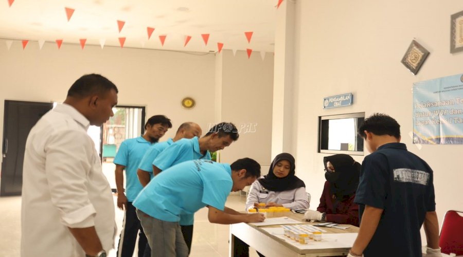 Deteksi Dini, 20 Warga Binaan Lapas Kelas I Tangerang Jalani Tes Urine