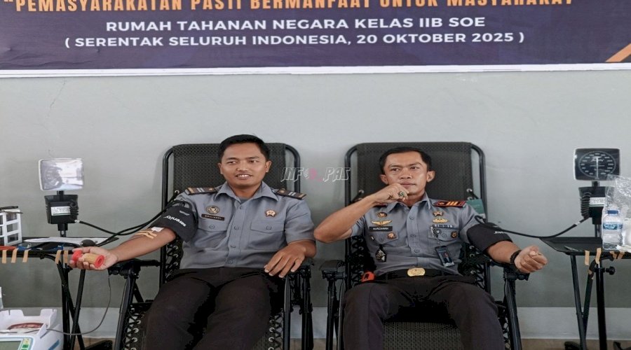 Rutan SoE Gelar Donor Darah, Petugas dan Warga Binaan Bersatu dalam Aksi Kemanusiaan