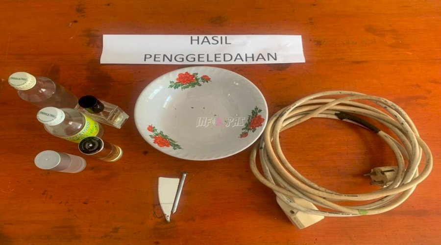 Pastikan Bebas Halinar, Lapas Tual Gelar Razia Blok Hunian