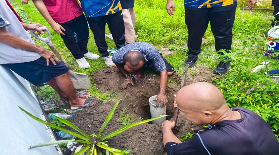 Belajar Kelola Sampah, Lapas Saparua Buat Lubang Biopori