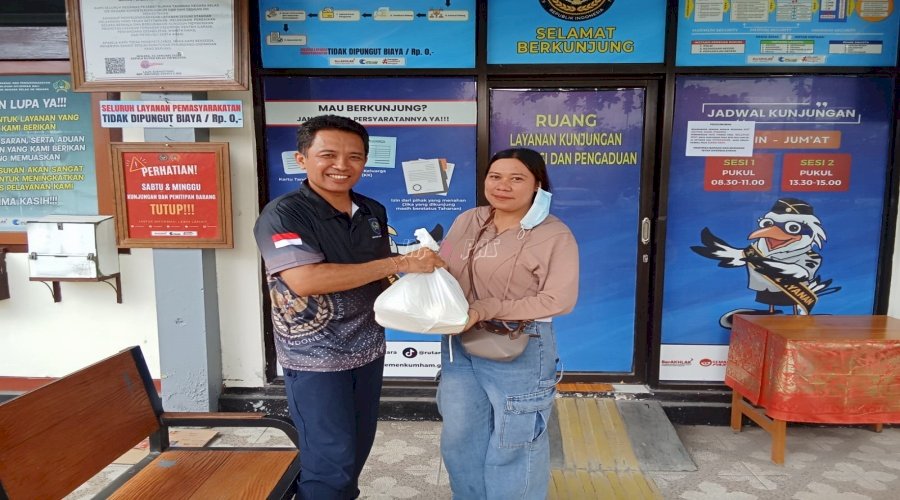 Rutan Negara Salurkan Bansos kepada Keluarga Warga Binaan