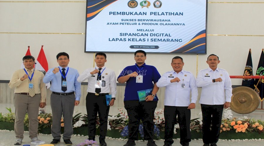 Kakanwil Ditjenpas Jateng Resmikan Pelatihan Kemandirian melalui ‘Si Pangan Digital’ Lapas Semarang