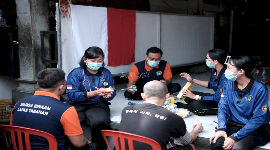 Tim Medis Lapas Tabanan Jemput Bola, Pastikan Kesehatan Warga Binaan Terjaga