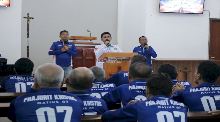 Warga Binaan Lapas Cibinong Khidmat Beribadah Bersama Bimas Kristen Kemenag Kab. Bogor