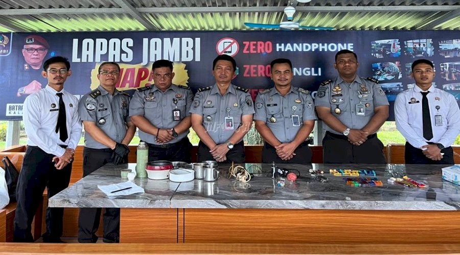 Lapas Jambi Razia Blok A1, Pastikan Keamanan dan Ketertiban Tetap Kondusif