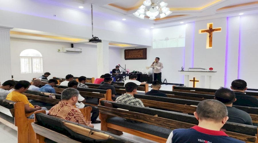 Warga Binaan Lapas Palu Terima Pelayanan Ibadah dari GPDI Pedati Palu