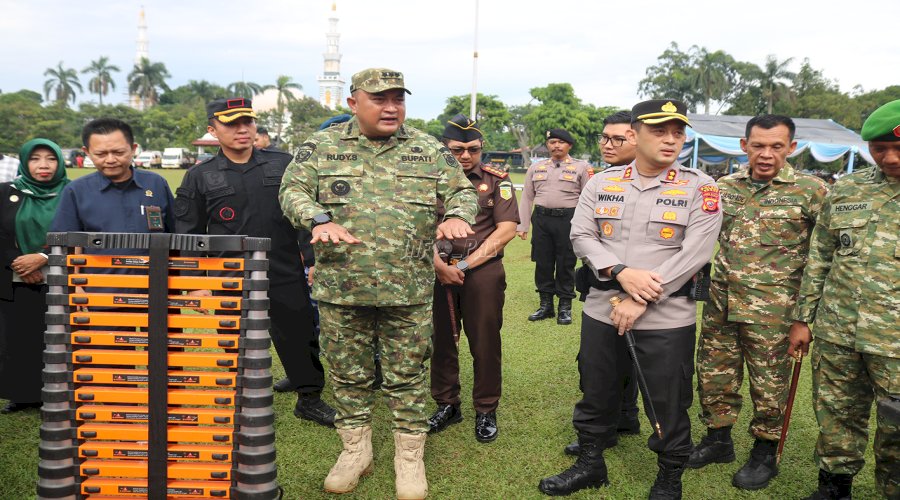 Lapas Cibinong Dukung Kolaborasi Jaga Keselamatan Masyarakat lewat Apel Siaga Tanggap Bencana Wilayah Kab. Bogor