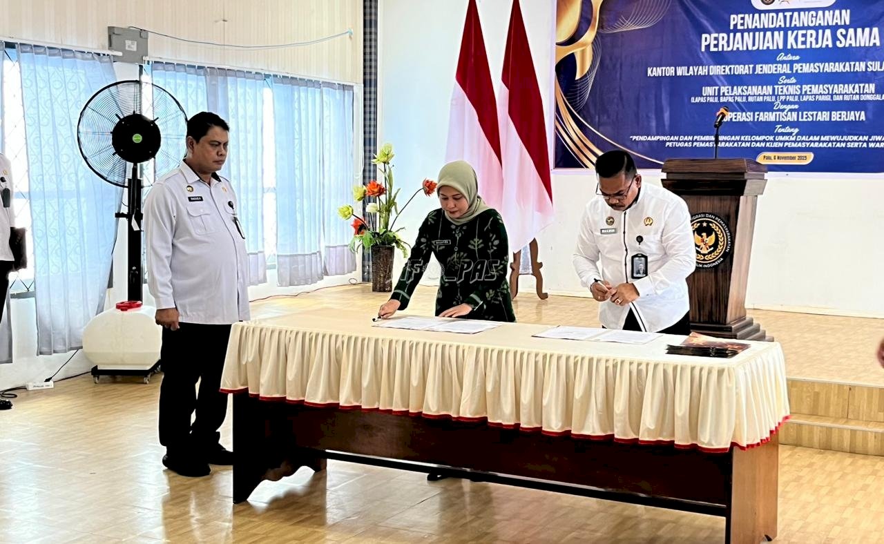 Lapas Palu Gandeng Koperasi Farmtisan, Siapkan Warga Binaan Jadi Pelaku Usaha Mandiri