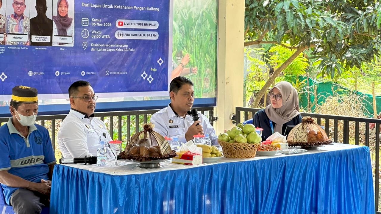 Dialog Bersama RRI, Kakanwil Ditjenpas Sulteng Paparkan Peran Lapas dalam Ketahanan Pangan