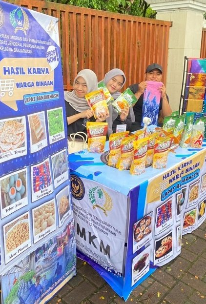Produk Warga Binaan Lapas Banjarmasin Diperkenalkan di Ajang Car Free Day
