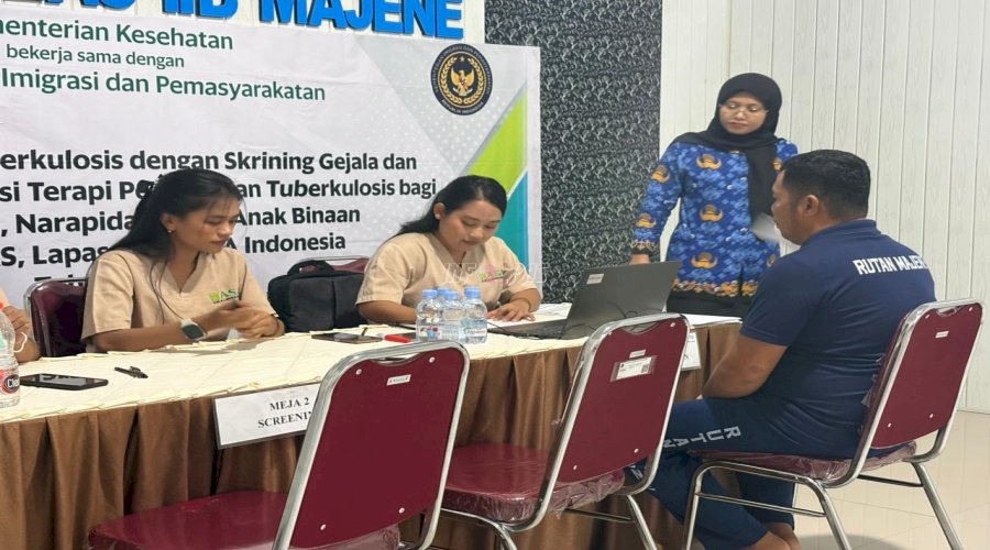 Rutan Majene dan Kemenkes Gelar Pemeriksaan Rontgen TBC bagi Warga Binaan