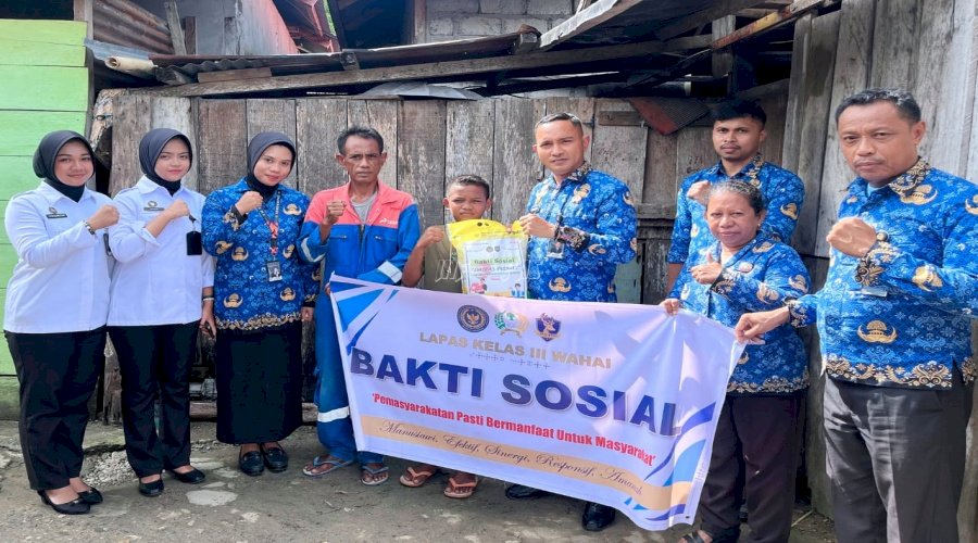 Peringati Hari Anak Yatim Sedunia dan Wujud ‘Imipas Peduli’, Lapas Wahai Salurkan Bantuan Sosial