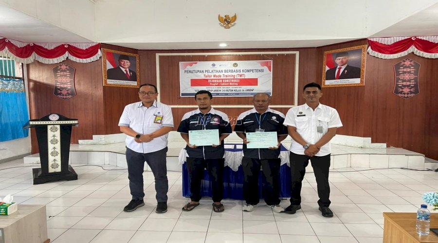 Rutan Ambon dan BPVP Ambon Rampungkan Pelatihan Kompetensi Kejuruan Konstruksi bagi Warga Binaan