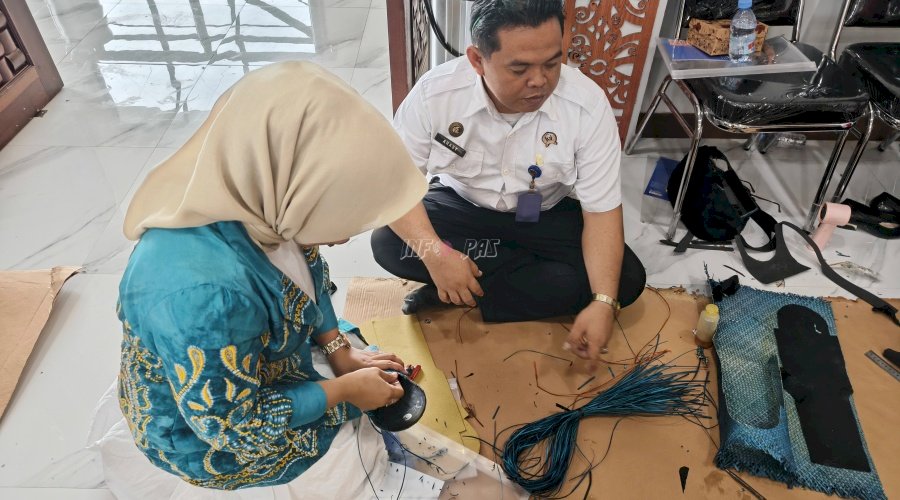 Lapas Kotabaru Ambil Bagian dalam Pelatihan Kerajinan Berbasis Pandan Laut dan Limbah Cangkang Kerang