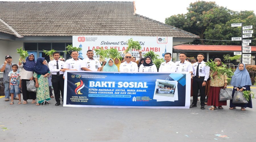 Sambut Hari Bakti Kemenimipas, Lapas Jambi Gelar Sejumlah Aksi Sosial