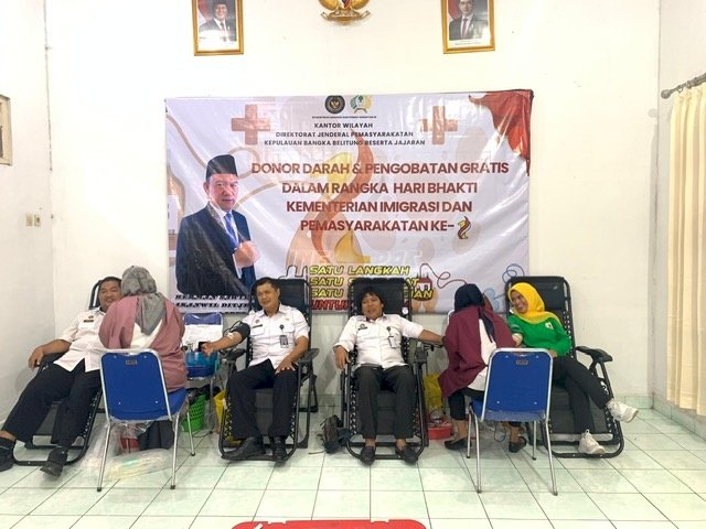 Lapas Perempuan Pangkalpinang Ikut Sukseskan Donor Darah Hari Bakti Kemenimipas