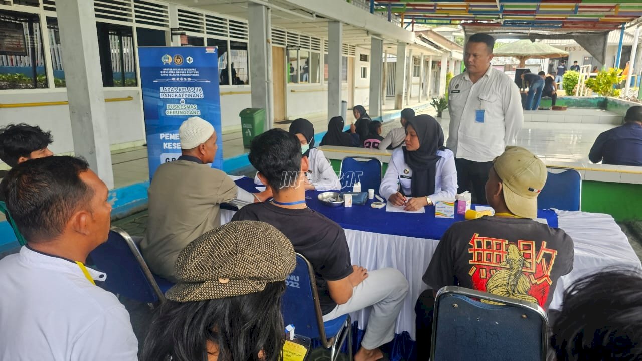 Semakin Humanis, Lapas Pangkalpinang Kembali Gelar Cek Kesehatan Gratis