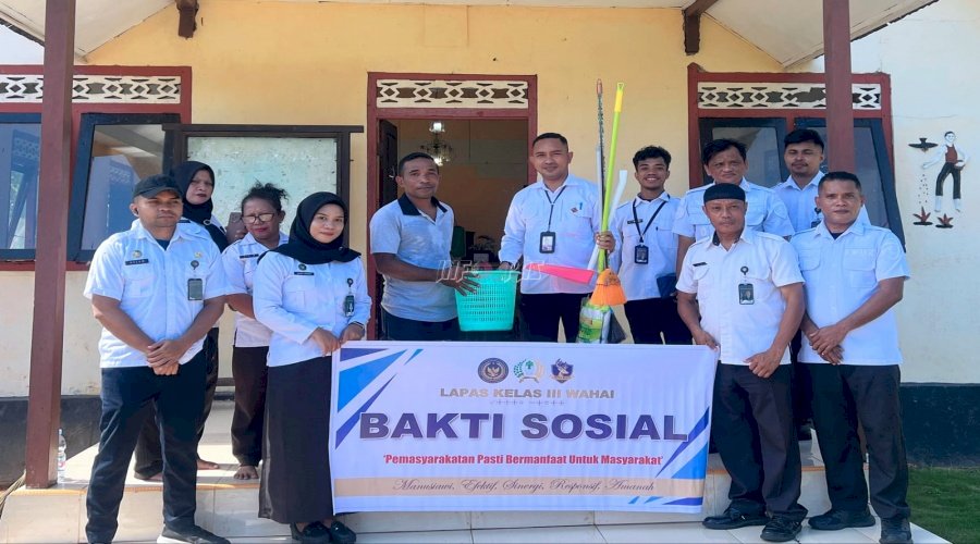 Aksi Bersih Rumah Ibadah, Lapas Wahai dan Masyarakat Berkolaborasi Wujud Nyata Reintegrasi Sosial