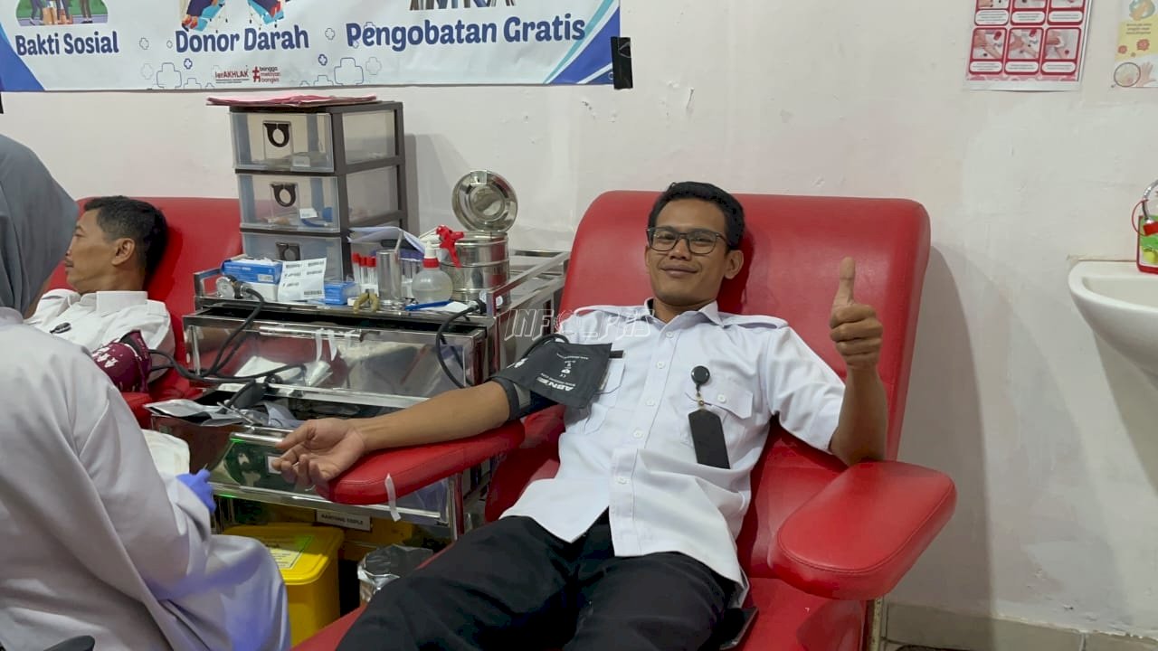 Setahun Bergerak untuk Sesama, Lapas Brebes Donor Darah Warnai Hari Bakti Kemenimipas