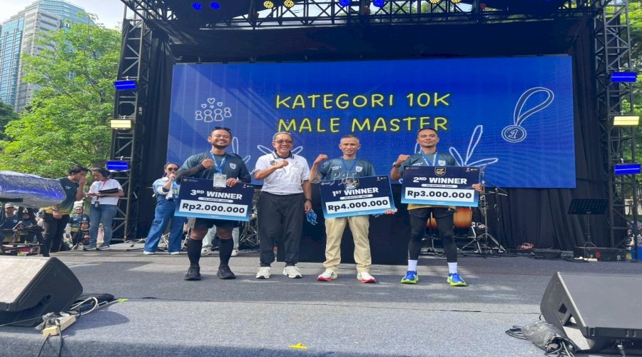 PK Bapas Tanjungpandan Naik Podium IMIPAS RUN 2025, Juara II Kategori 10 Km Master Male