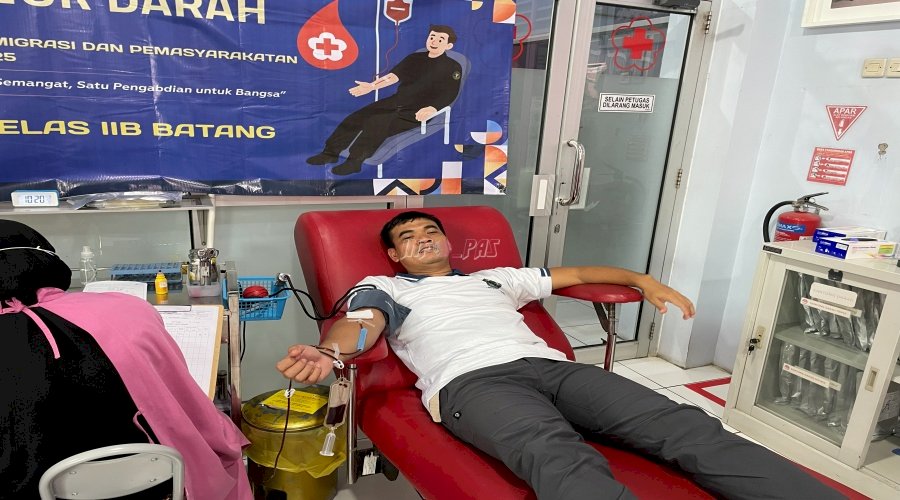 Semangat Peduli Sesama, Lapas Batang Laksanakan Donor Darah Hari Bakti Kemenimipas