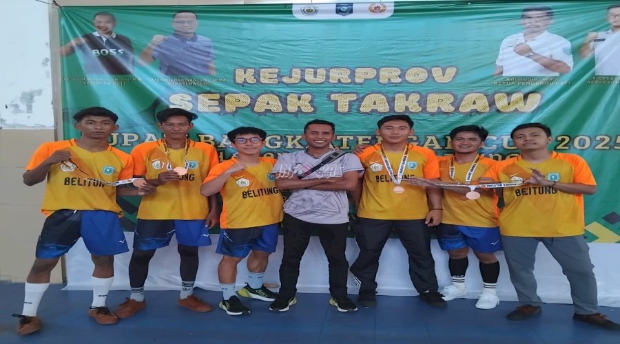 Tim Sepak Takraw Besutan Petugas Lapas Tanjungpandan Raih Perunggu dalam Ajang Piala Bupati Bangka Tengah
