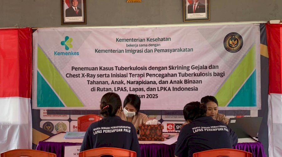 Cegah Penularan TBC, Lapas Perempuan Palu dan Kemenkes RI Berikan Terapi Pencegahan bagi Warga Binaan