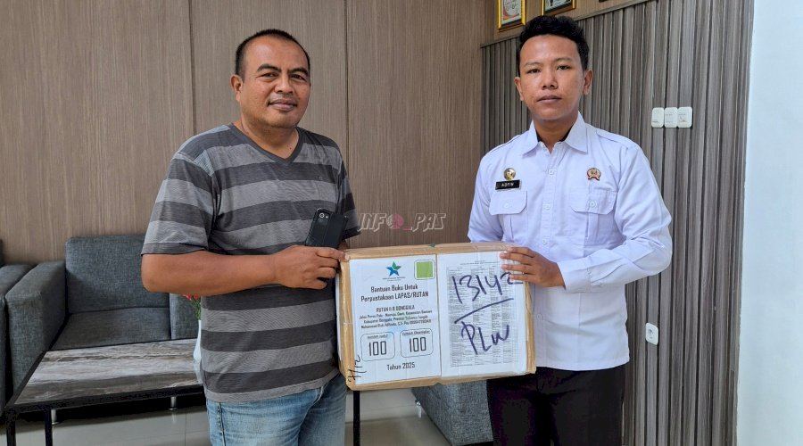 Rutan Donggala Terima 100 Eksemplar Buku dan Perpusnas RI