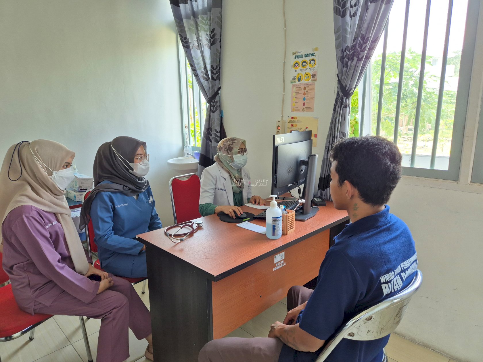 Rutan Donggala dan Puskeskas Donggala Berkolaborasi Periksa Kesehatan Warga Binaan