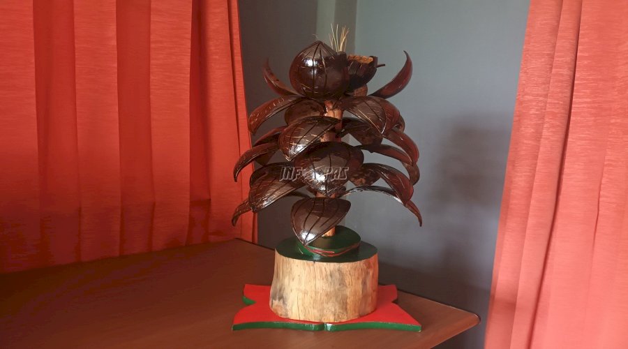 Warga Binaan Lapas Dharmasraya Semangat Hasilkan Kerajinan dari Papan Bekas dan Batok Kelapa