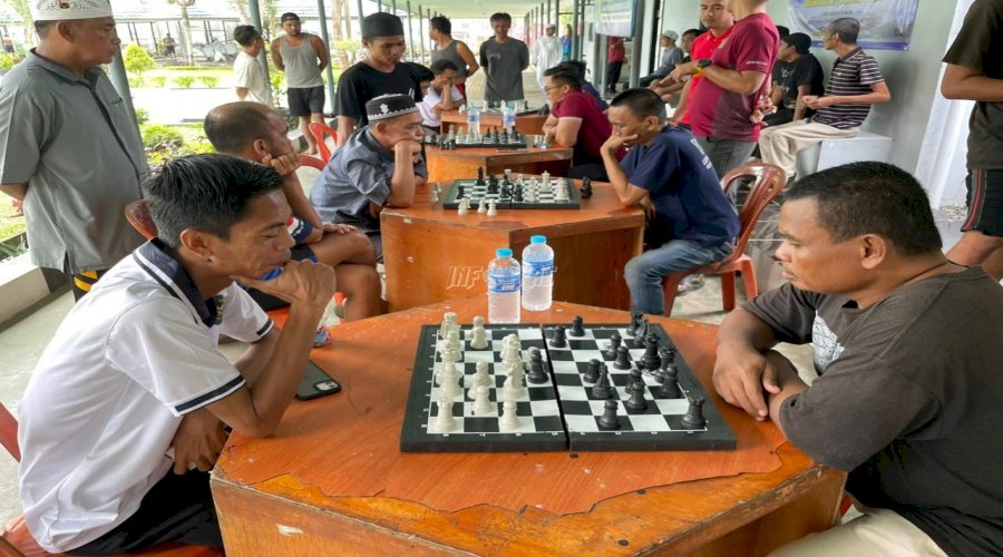 Peringati Hari Bakti Kemenimipas, Lapas Narkotika Karang Intan Gelar Turnamen Catur Kalapas Cup 