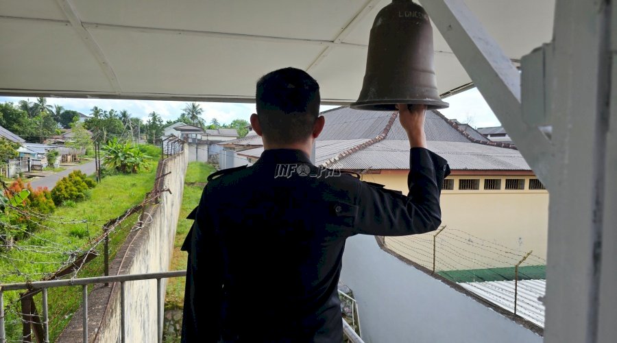Dari Pos Menara Atas, Petugas Jaga Lapas Pangkalpinang Tetap Siaga