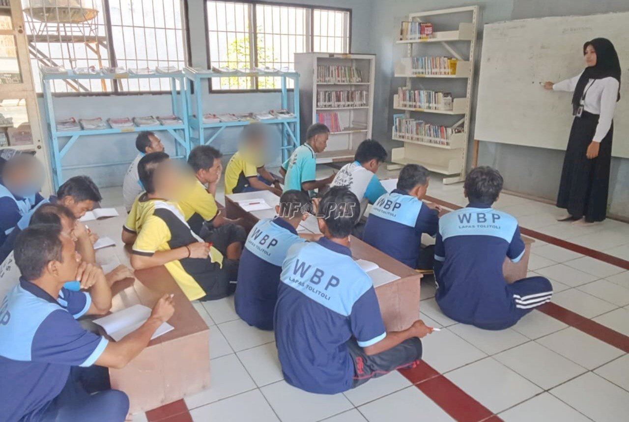 Lapas Tolitoli Gelar Pembelajaran Pemberantasan Buta Aksara dan Menghitung bagi Warga Binaan