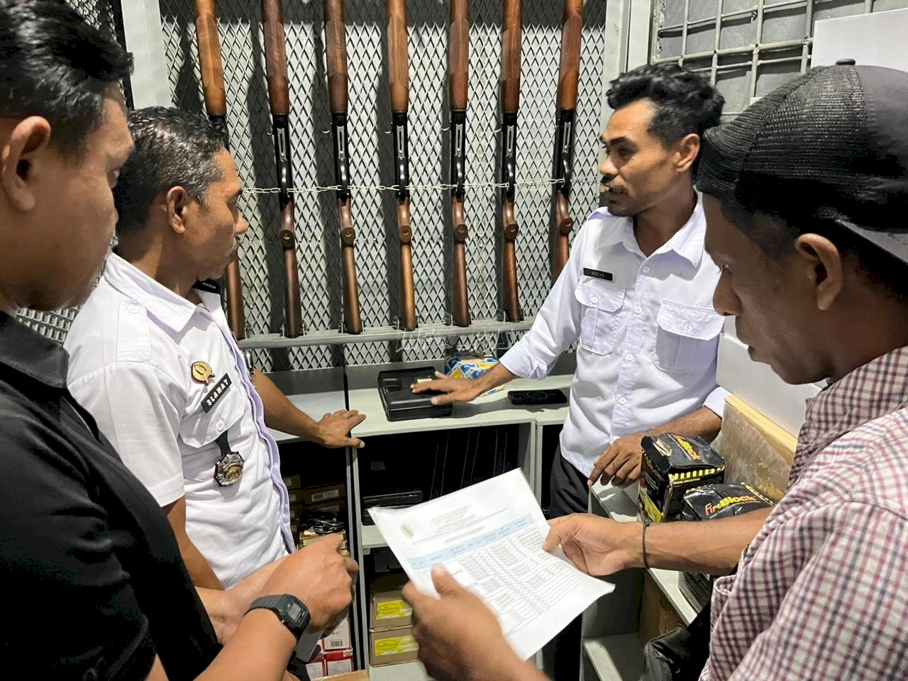 Lapas Piru Terima Pengecekan Senjata Api dari Satintelkam Polres SBB