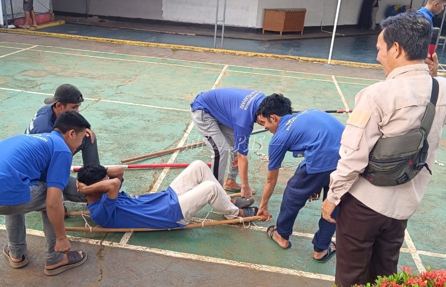 Rutan Pelaihari Gelar Latihan Pramuka, Tingkatkan Disiplin Warga Binaan