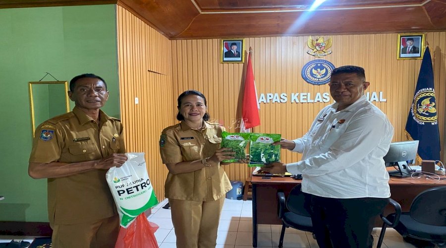 Lapas Tual Terima Bibit dan Pupuk dari Dinas Pertanian Kab. Maluku Tenggara 