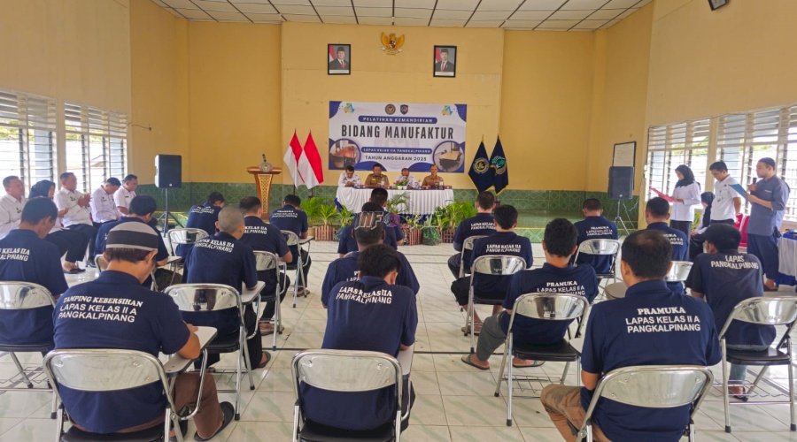  Bekali Warga Binaan, Lapas Pangkalpinang Gelar Pelatihan Kemandirian Bersertifikat