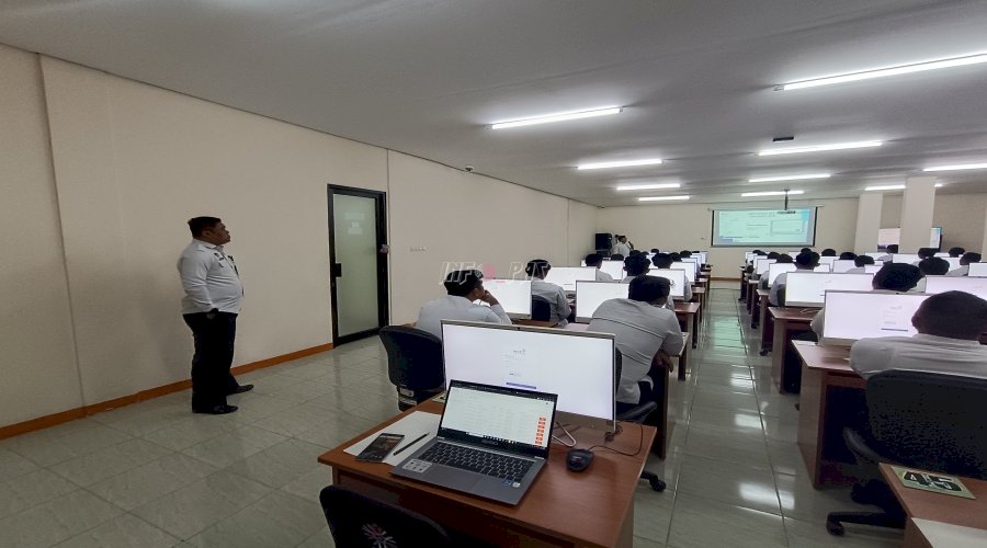 Ratusan Petugas Pemasyarakatan Kaltim Jalani CAT Seleksai Penyesuaian Ijazah dan Ujian Dinas Kemenimipas
