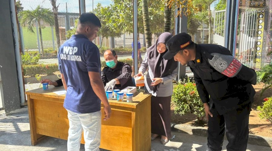 Lapas Lhoknga Tes Urine Warga Binaan, Perkuat Deteksi Dini dan Berantas Peredaran Narkoba