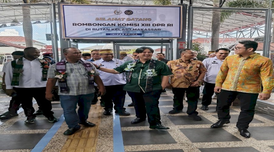 Rutan Makassar Sambut Kunjungan Komisi XIII DPR RI, Tinjau Pembinaan Warga Binaan