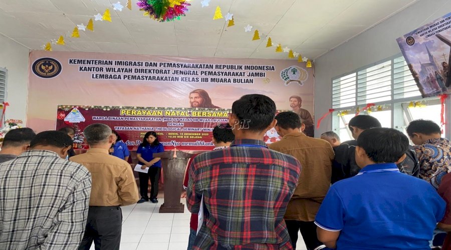 Lapas Muara Bulian Gelar Ibadah Natal bersama Yayasan Nathania Theological Seminary Ministry Jambi