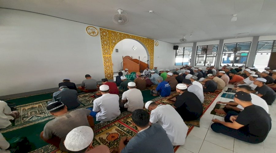 Tingkatkan Kepribadian Warga Binaan, Rutan Pelaihari Gelar Tausiah Agama 
